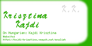 krisztina kajdi business card
